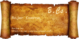Bojer Cserne névjegykártya